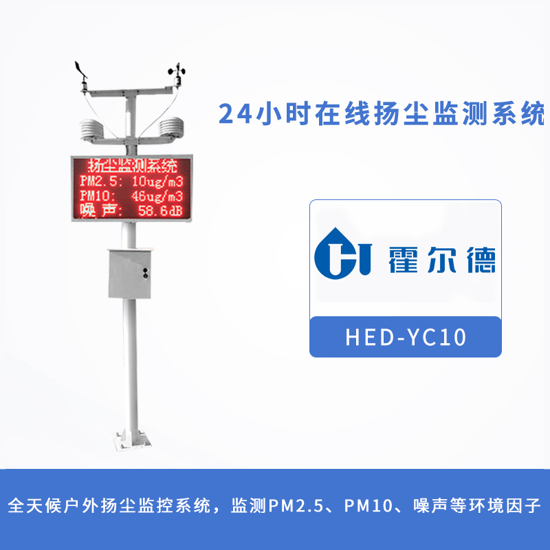 24小時在線揚塵監測系統，可監測PM2.5含量